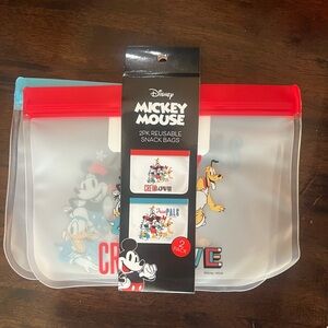 Nwt Disney Mickey Mouse Reusable Snack Bags